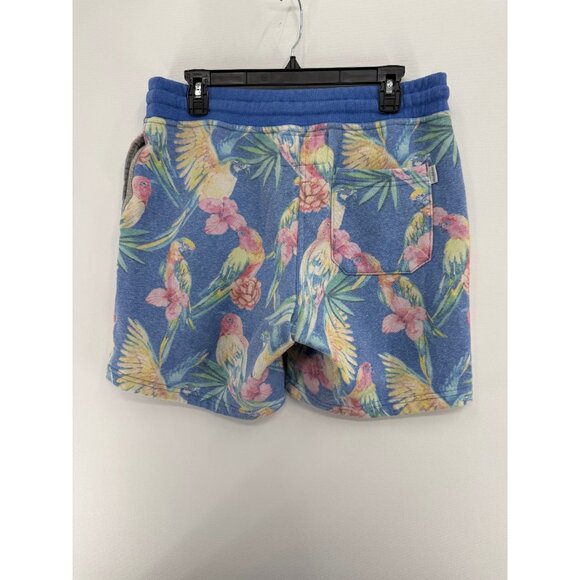 Chubbies Blue Board Shorts Mens L 8" Tropical Toucan Parrot AOP Beach Vacation - Picture 2 of 7